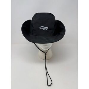 Outdoor Research Hat Mens Medium Black Gore-Tex Seattle Sombrero Rain Waterproof